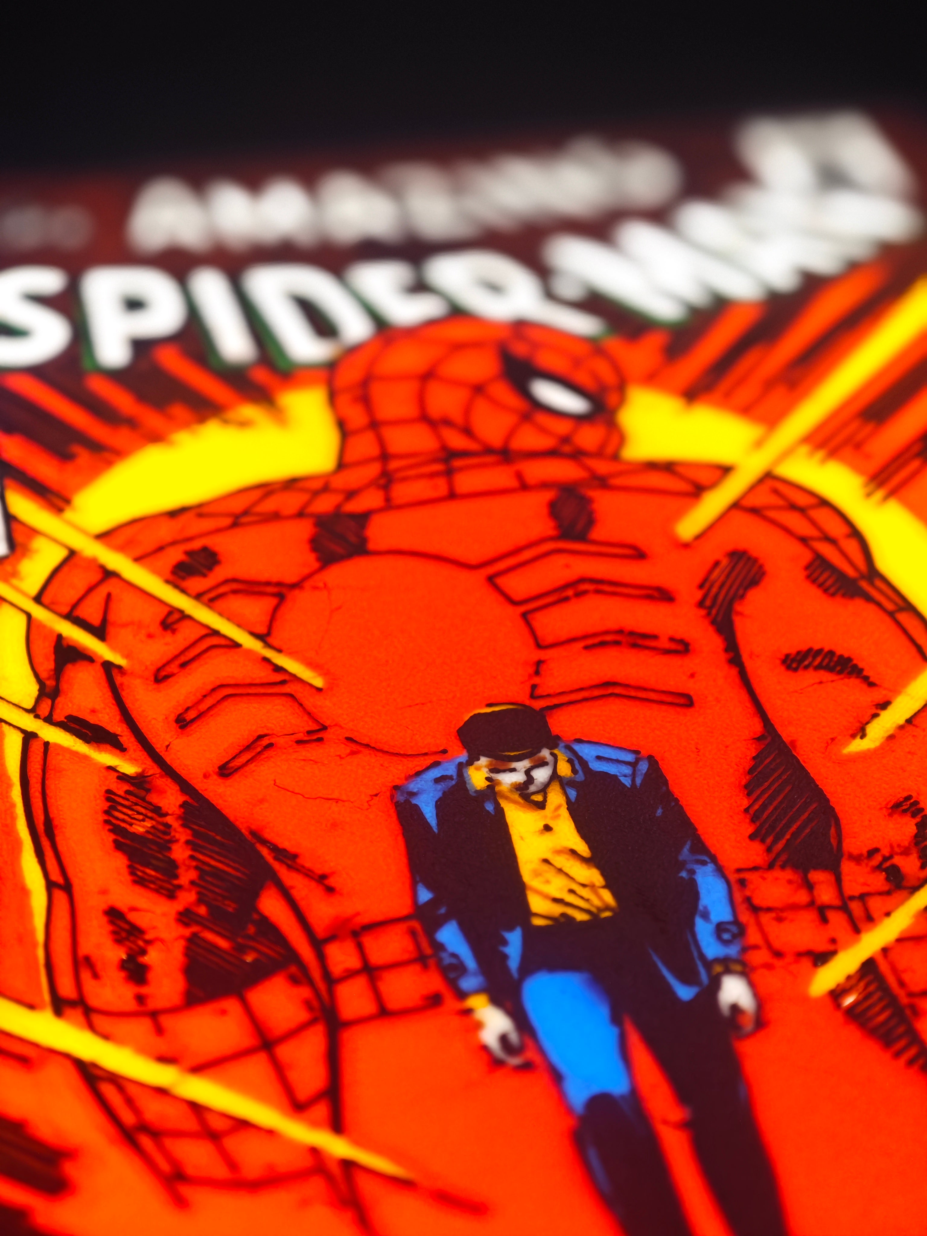 Lightbox Amazing Spider-Man numero 50 stampata in 3D e retroilluminata a LED