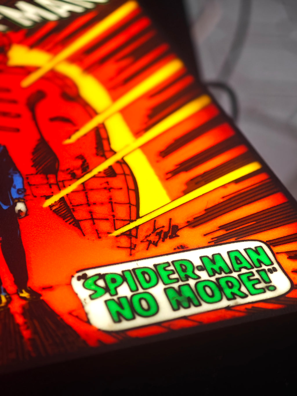 Lightbox Amazing Spider-Man #50 retroilluminata a LED