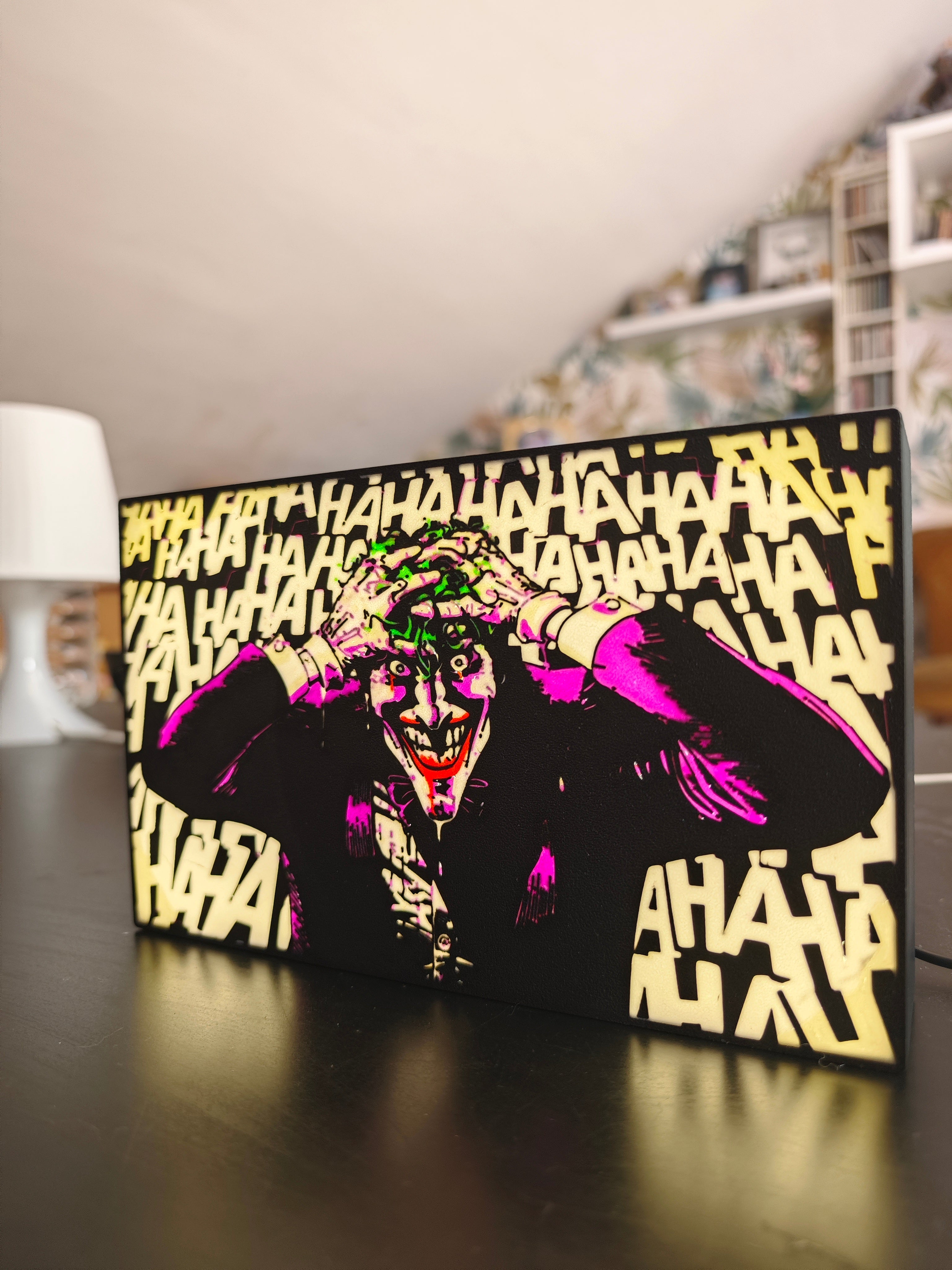 Lightbox Joker The Killing Joke retroilluminata a LED
