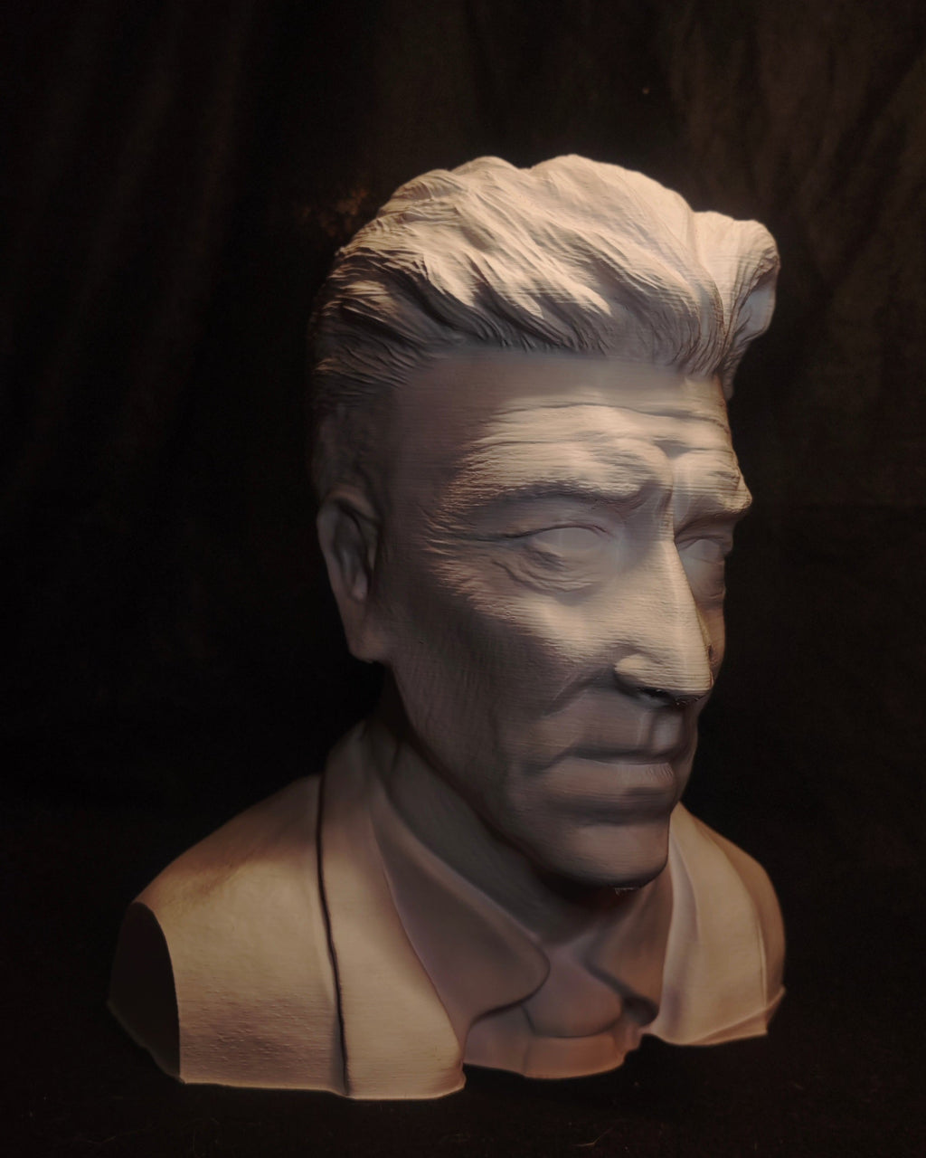 Busto David Lynch – scultura da collezione stampata in 3D