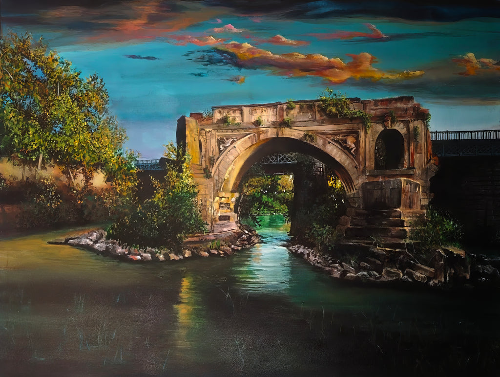 Golden Age is over, dipinto acrilico su tela 80x60 cm