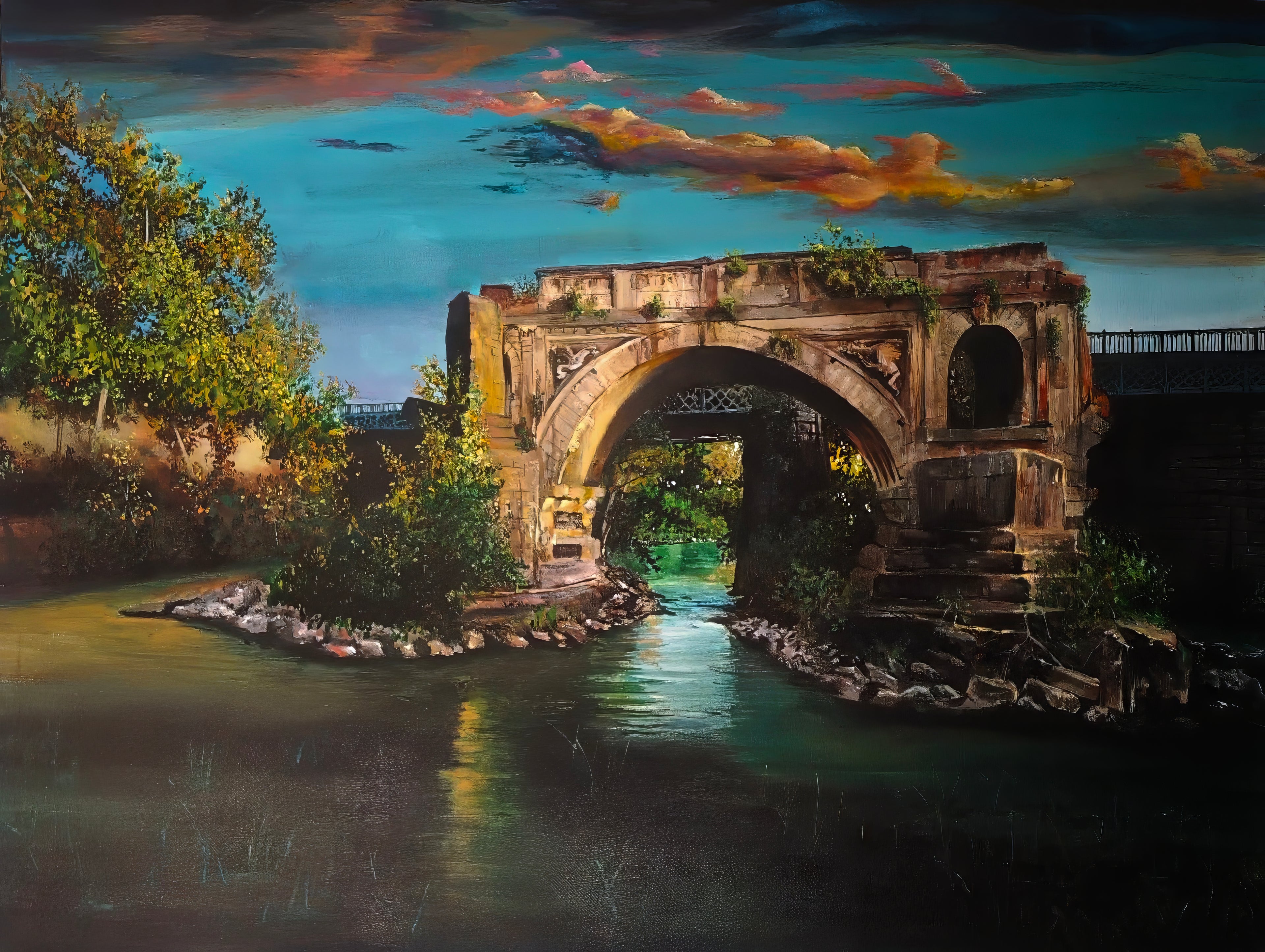 Golden Age is over, dipinto acrilico su tela 80x60 cm