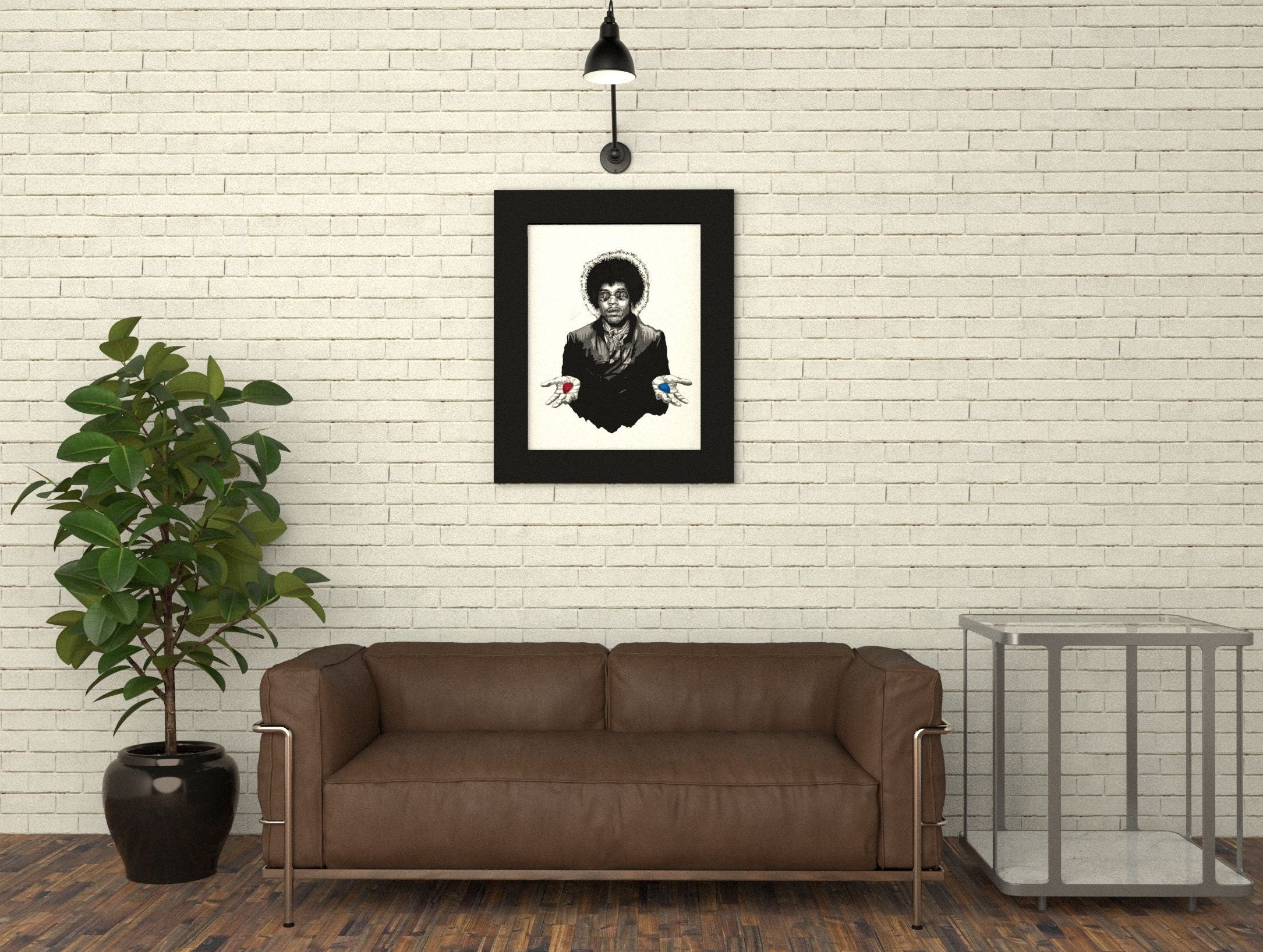 Jimi Hendrix Matrix – illustrazione stampa artistica