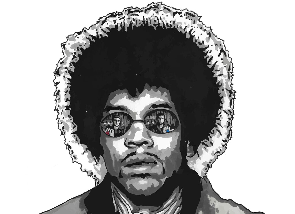 Jimi Hendrix Matrix – illustrazione stampa artistica