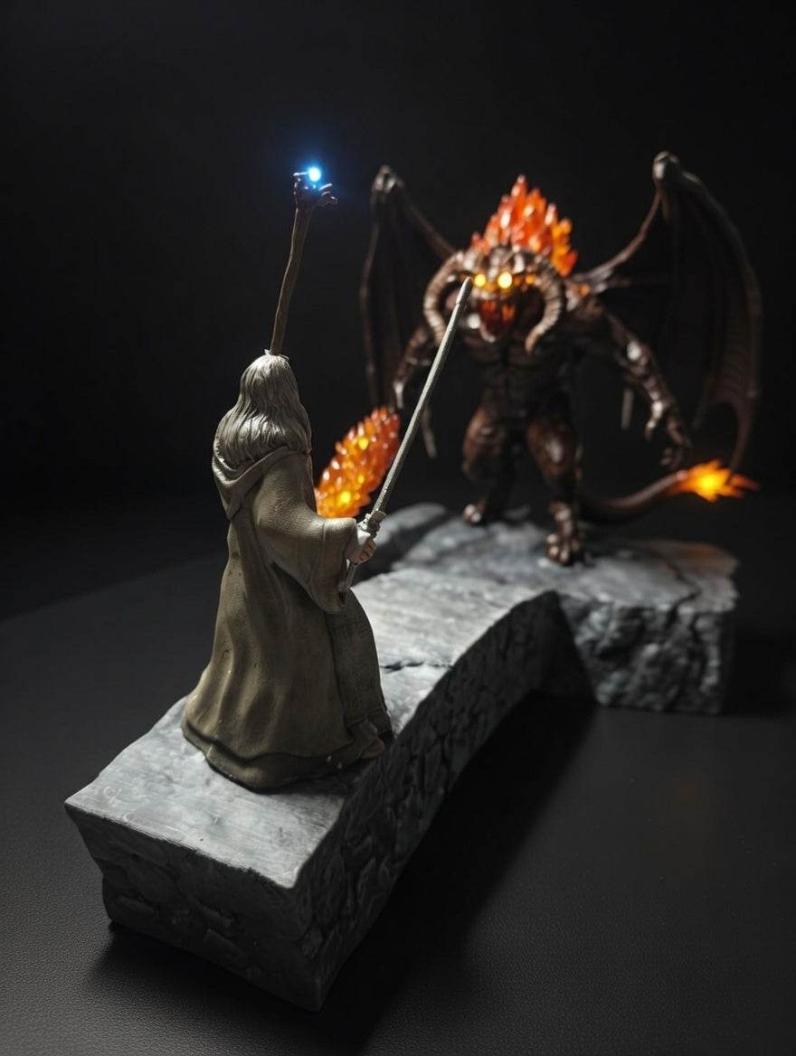 Diorama Gandalf vs Balrog Retroilluminato – Ponte di Khazad-dûm