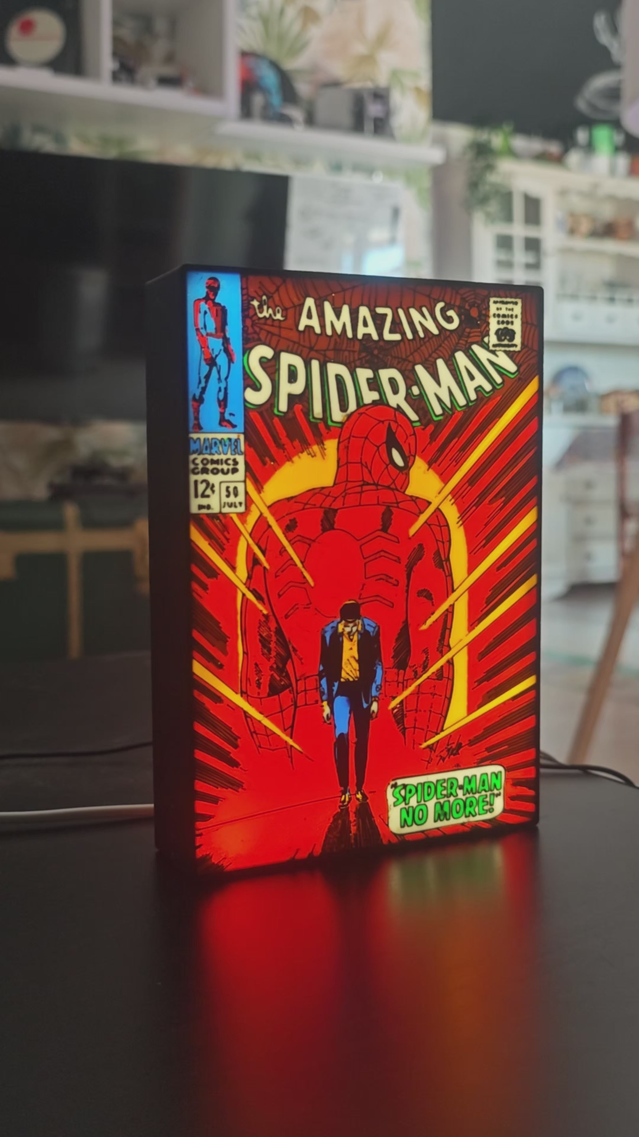 Lightbox Amazing Spider-Man #50 retroilluminata a LED